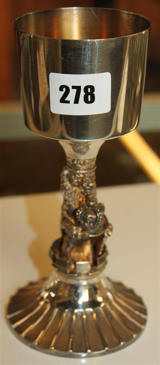 Silver limited edition goblet designed by Jocelyn Burton by Aurum Designs